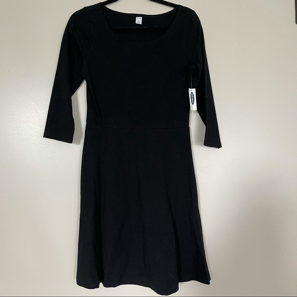 Long sleeve black dress